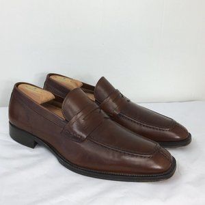 Johnston + Murphy Mens Italian Leather Dress Loafer Size 10.5 EXCELLENT